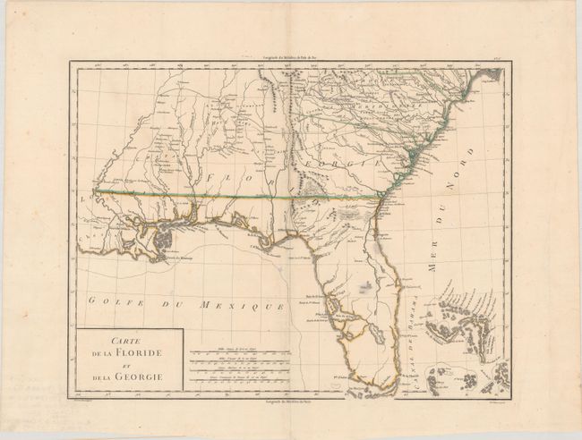 Carte de la Floride et de la Georgie