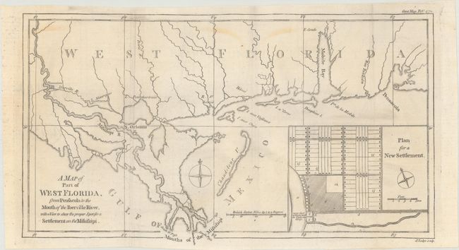 A Map of Part of West Florida, from Pensacola to the Mouth of the Iberville River, with a View to Show the Proper Spot for a Settlement on the Mississipi