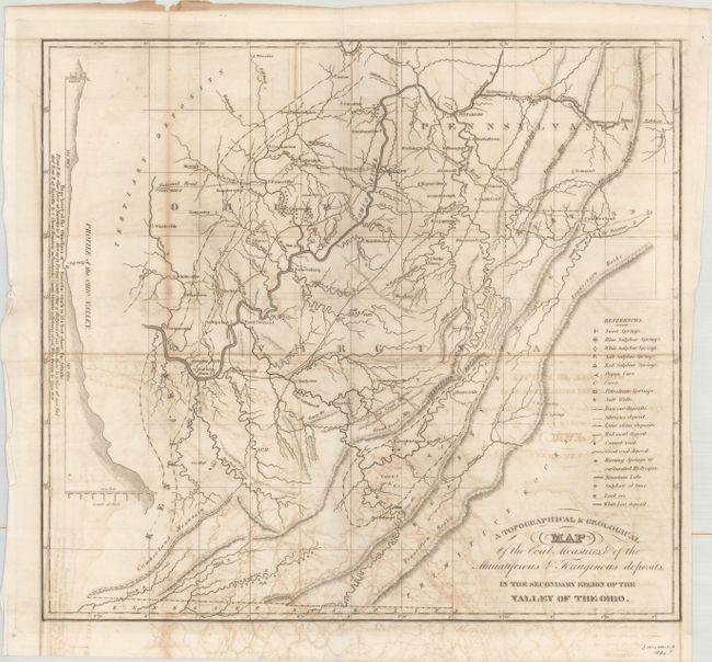 A Topographical & Geological Map of the Coal Measures, & of the Muriatiferous & Ferriginous Deposits, in the Secondary Region of the Valley of the Ohio