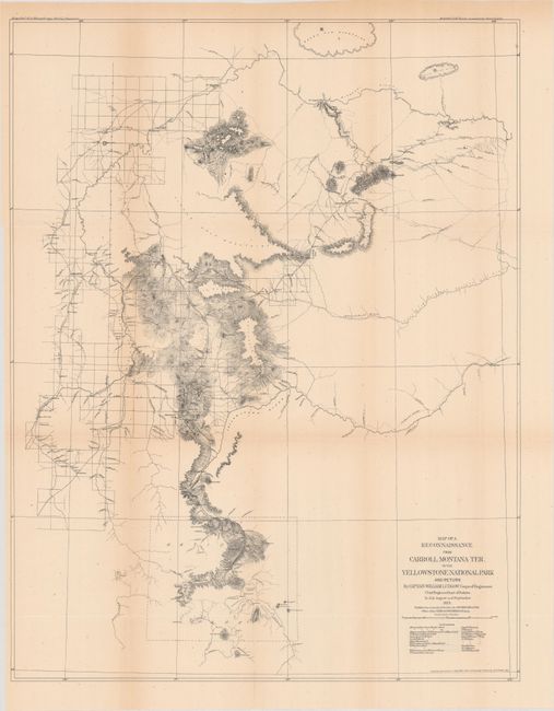 Map of a Reconnaissance from Carroll Montana Ter. to the Yellowstone National Park and Return [and] Judith Basin [and] Upper Geyser Basin