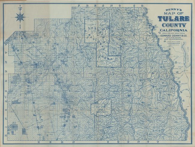 Dennys Map of Tulare County California