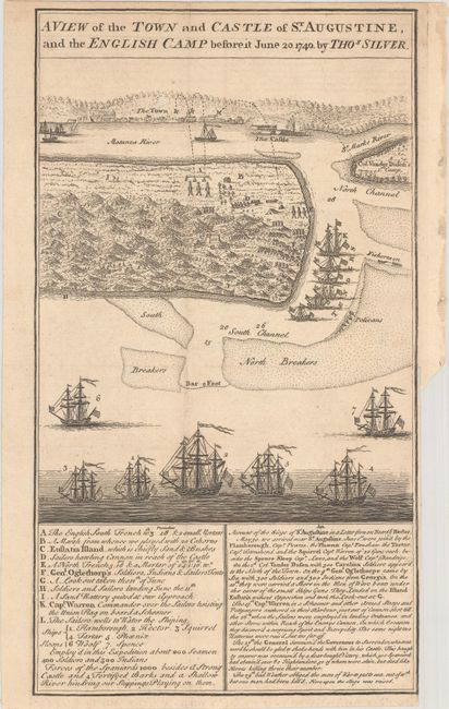 A View of the Town and Castle of St. Augustine, and the English Camp Before It June 20. 1740