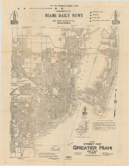 Revised Street Map of Greater Miami Dade County Florida