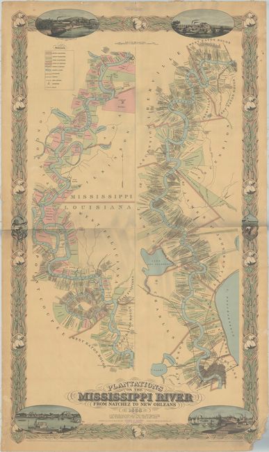 Plantations on the Mississippi River from Natchez to New Orleans 1858
