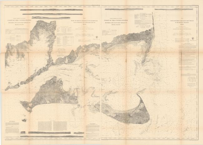 No. 11 From Monomoy and Nantucket Shoals to Muskeget Channel Mass. [and] No. 12 From Muskeget Channel to Buzzard's Bay and Entrance to Vineyard Sound Mass.