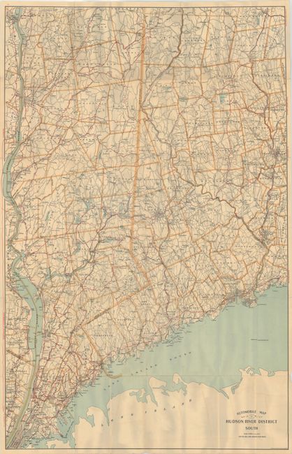 Automobile Map of Hudson River District North [and] Automobile Map of Hudson River District South