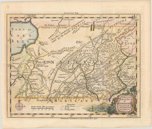 A Map of the Province of Pensilvania Drawn from the Best Authorities