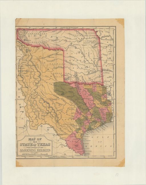Map of the State of Texas with Portions of the Adjoining Regions