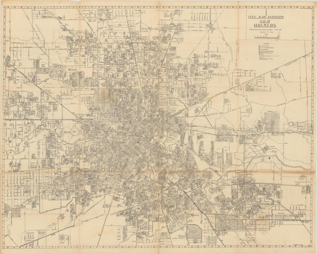 City Map Companys Map of Houston [with] 1954 Street Directory with Map - Houston's Best...