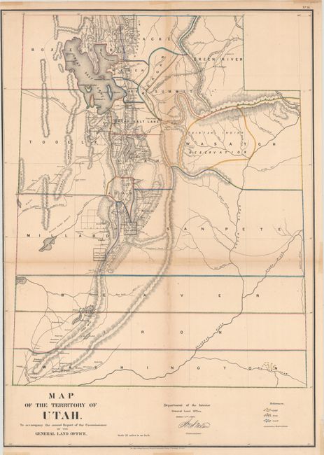 Map of the Territory of Utah. To Accompany the Annual Report of the Commissioner of the General Land Office
