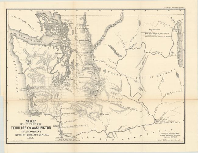 Map of a Part of the Territory of Washington to Accompany Report of Surveyor General