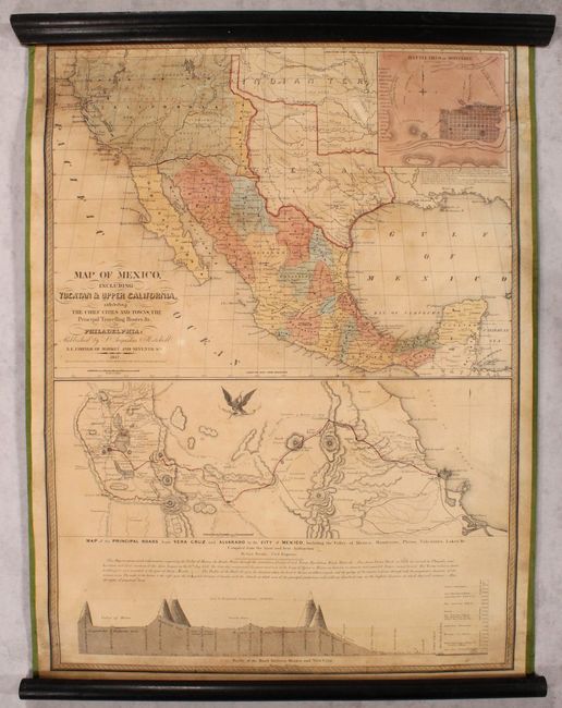 Map of Mexico, Including Yucatan & Upper California, Exhibiting the Chief Cities and Towns, the Principal Travelling Routes &c.