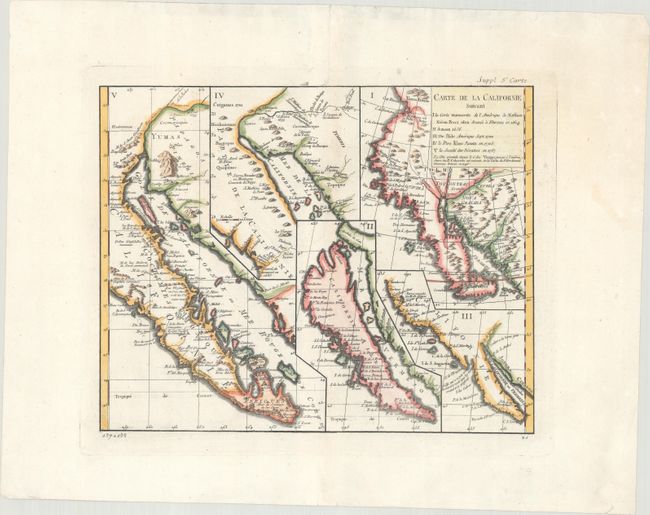Carte de la Californie Suivant I la Carte Manuscrite de l'Amerique de Mathieu Neron Pecci olen Dressee a Florence en 1604...