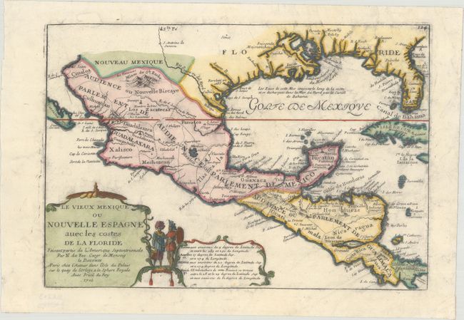 Le Vieux Mexique ou Nouvelle Espagne avec les Costes de la Floride Faisant Partie de l'Amerique Septentrionale