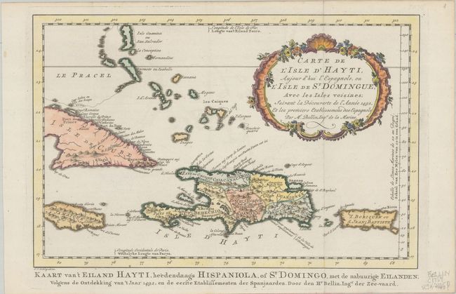 Carte de l'Isle d'Hayti, Aujour d'hui l'Espagnole, ou l'Isle de St. Domingue, avec les Isles Voisines...