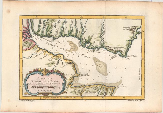 Carte de la Riviere de la Plata pour Servir a l'Histoire Generale des Voyages