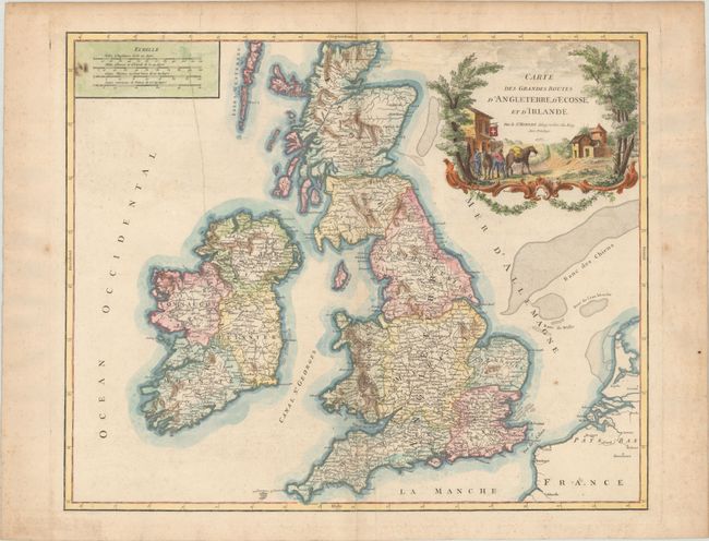 Carte des Grandes Routes d'Angleterre, d'Ecosse, et d'Irlande