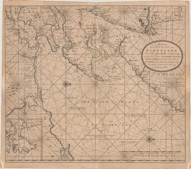 Afteekening van de Noord Oost hoek van Schotland Vertoonende the Firth of Murray...