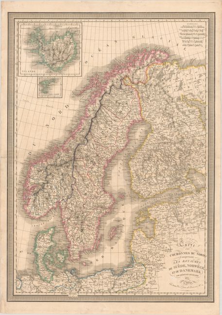 Carte des Couronnes du Nord Comprenant les Royaumes de Suede, Norwege, et de Danemark