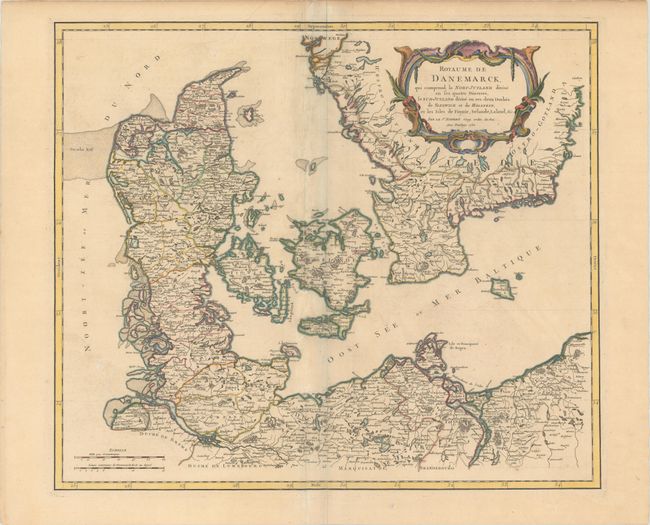 Royaume de Danemarck, qui Comprend le Nort-Jutland Divise en ses Quatre Dioceses, le Sud-Jutland Divise en ses Deux Duches de Sleswick et de Holstein...