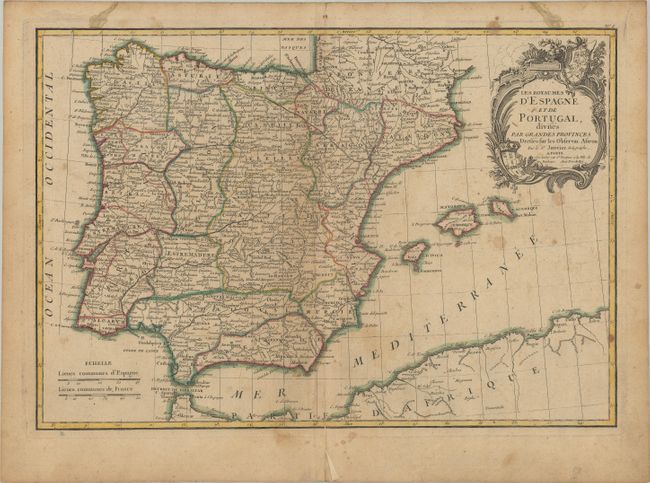 Les Royaumes d'Espagne et de Portugal, Divises par Grandes Provinces Dresses sur les Observat. Astron.