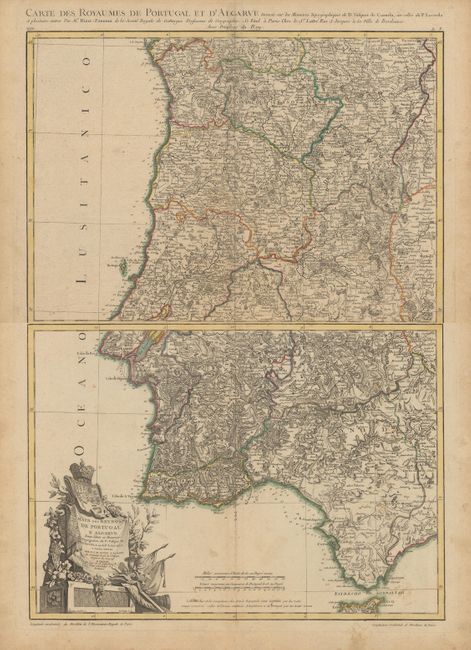 Mapa dos Reynos de Portugal e Algarve Feita Sobre as Memorias Topografica de D. Vasque de Cozuela as do P. Lacerda