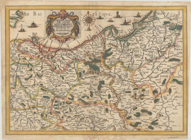 Carte des Duches de Saxe Meklembourg Pomeranie Prusse et Marquisat de Brandenbourg
