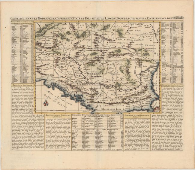 Carte Ancienne et Moderne des Differents Etats et Pais Situez au Long du Danube, pour Servir a l'Intelligence de l'Histoire
