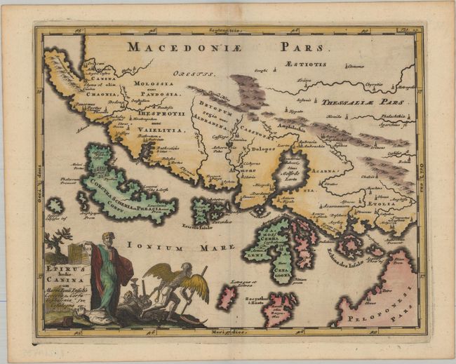 Epirus Hodie Canina cum Maris Ionii Insulis Corcyra seu Corfu Cephalenia seu Cefalogna &c.