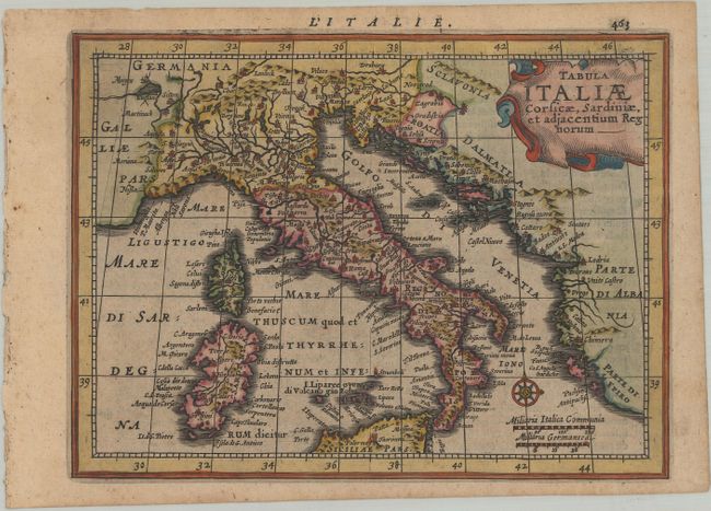 Tabula Italiae Corsicae, Sardiniae, et Adjacentium Regnorum