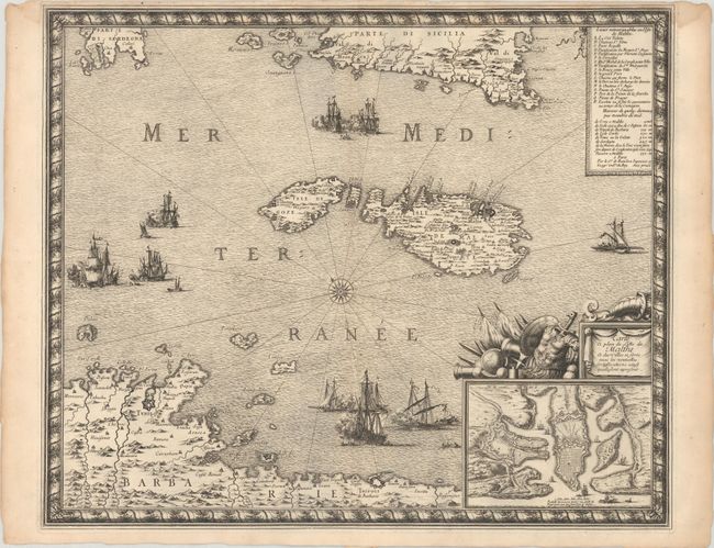 Carte et Plan de l'Isle de Malthe et des Villes et Forts avec les Nouvelles Fortiffications Ainsy quelle sont Apresent