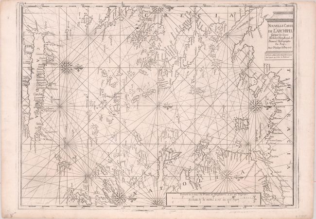 Nouvelle Carte de l'Archipel fait pars les Sieurs Michelot Pilote Royal, & Bremond Hydrographe du Roy
