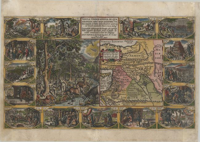 Tabula Geographica, in qua Paradisus, nec non Regiones, Urbes, Oppida, et Loca Describuntur: Quorum in Genesi Mentio Fit...