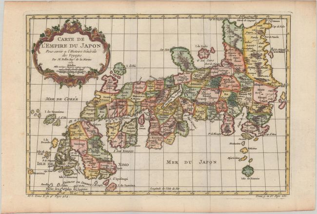 Carte de l'Empire du Japon pour Servir a l'Histoire Generale des Voyages