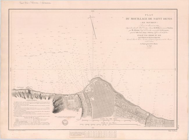 Plan du Mouillage de Saint Denis (Ile de Bourbon)