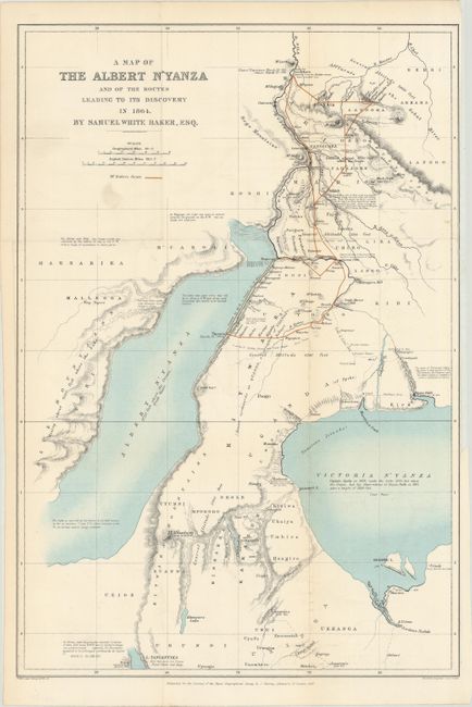 A Map of the Albert N'Yanza and of the Routes Leading to Its Discovery in 1864