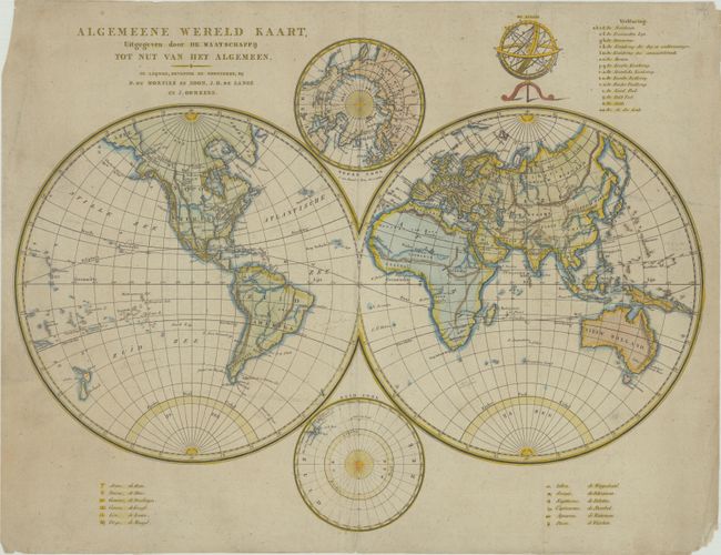Algemeene Wereld Kaart, Uitgegeven door de Maatschappij tot nut van het Algemeen