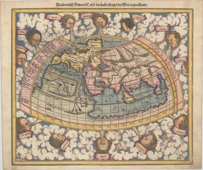 Ptolemeisch General Tafel/ die Halbe Kugel der Welt Begreiffende