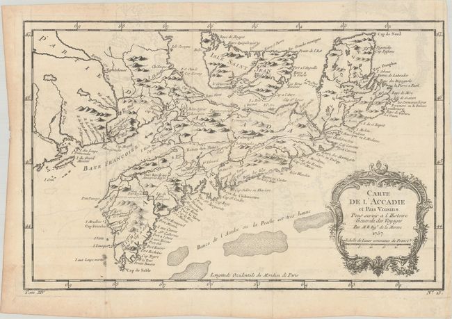 Carte de l'Accadie et Pais Voisins pour Servir a l'Histoire Generale des Voyages