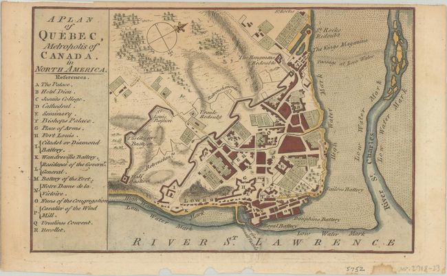 A Plan of Quebec, Metropolis of Canada. In North America