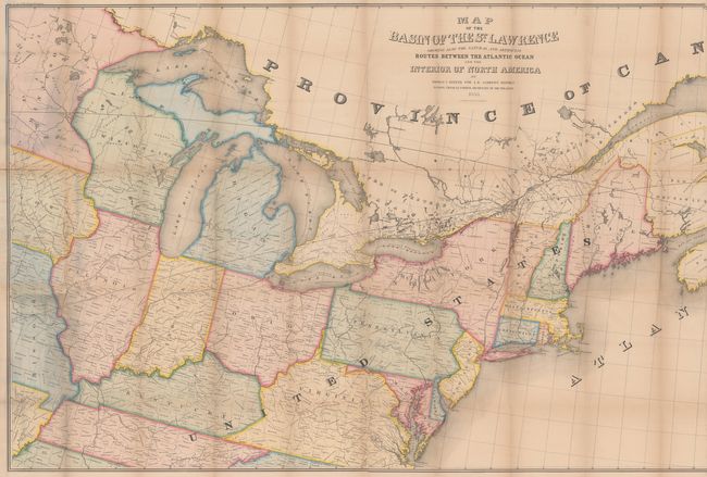 Map of the Basin of the St. Lawrence Showing Also the Natural and Artificial Routes Between the Atlantic Ocean and Interior of North America