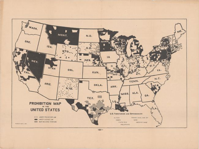 Prohibition Map of the United States