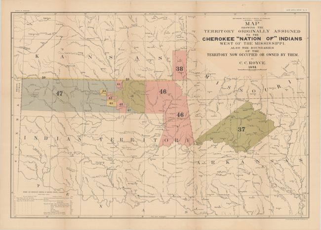 Map Showing the Territory Originally Assigned to the Cherokee 