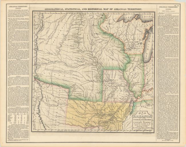 Geographical, Historical, and Statistical Map of Arkansas Territory