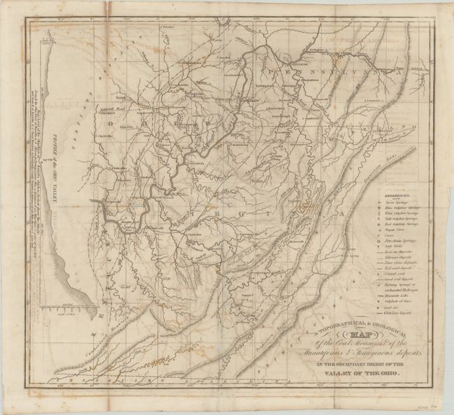 A Topographical & Geological Map of the Coal Measures, & of the Muriatiferous & Ferriginous Deposits, in the Secondary Region of the Valley of the Ohio