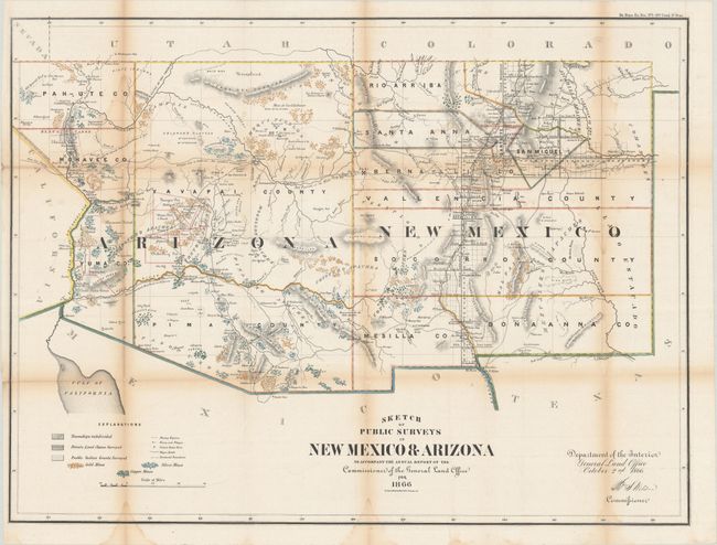 Sketch of Public Surveys in New Mexico & Arizona to Accompany the Annual Report of the Commissioner of the General Land Office