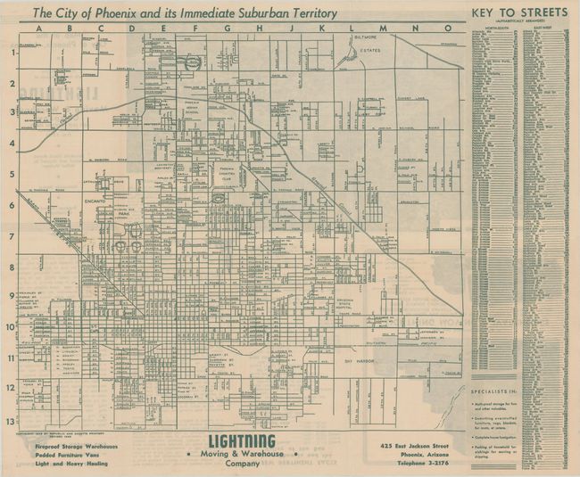 The City of Phoenix and Its Immediate Suburban Territory [and] Map of the City of Phoenix Arizona [and] Street Map of Phoenix, Arizona and Vicinity