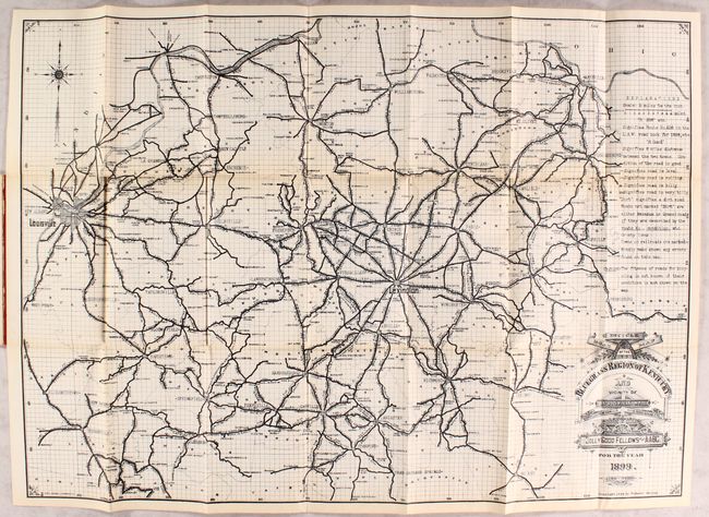 Bicycle Road Map of the Bluegrass Region of Kentucky and Vicinity of Louisville, KY. Compiled from Various Maps, Road-Books Etc. to the Jolly Fellows of the A.A.B.C.
