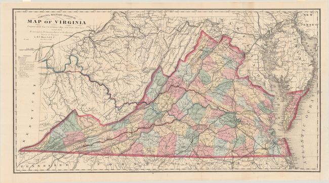 Virginia Military Institute Map of Virginia [with] Physical Survey of Virginia. Geographical Position of Its Commercial Advantages, and National Importance. (Preliminary Report)