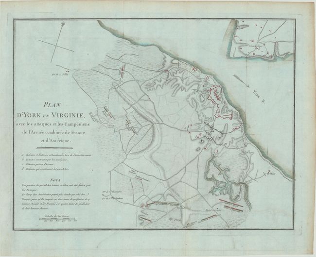 Plan d'York en Virginie, avec les Attaques et les Campemens de l'Armee Combinee de France et d'Amerique